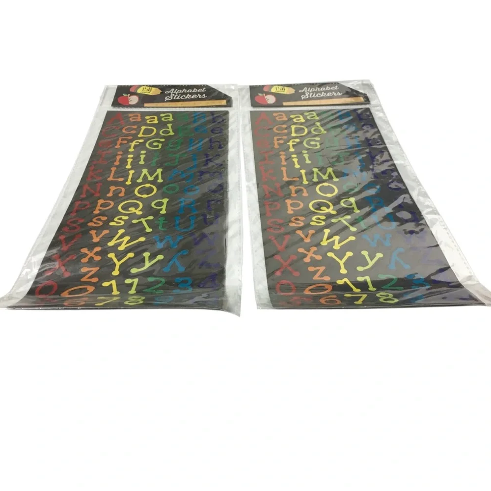 Alphabet Rainbow Stickers 4 Sheets 316 Total Homeschool Uppercase Lowercase NEW